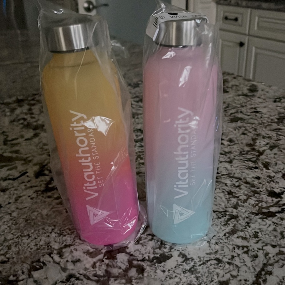 NIB - Two Vitauthority water/shaker bottles plus a bonus bottle!!